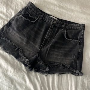 Zara black jean short